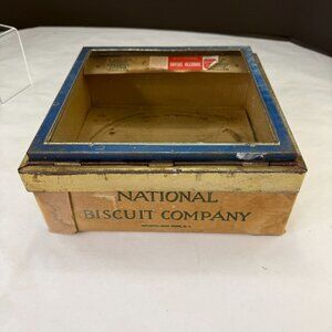 Vintage National Biscuit Company Nabisco Display Box With Glass Lid